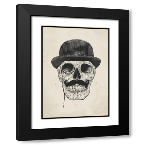 Gentlemen never die Black Modern Wood Framed Art Print with Double Matting by Solti, Balazs