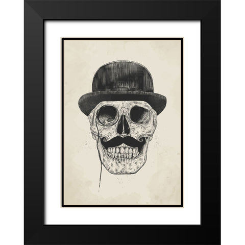 Gentlemen never die Black Modern Wood Framed Art Print with Double Matting by Solti, Balazs