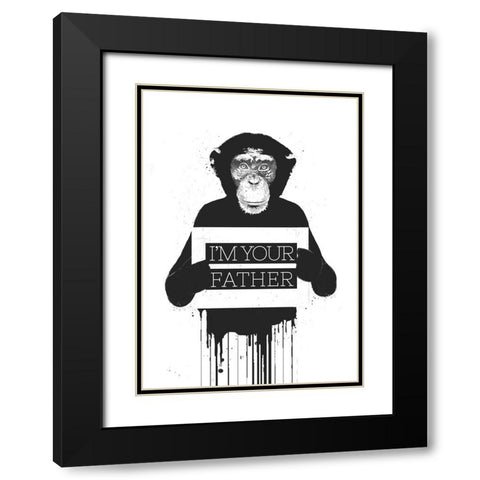 Im your father II Black Modern Wood Framed Art Print with Double Matting by Solti, Balazs
