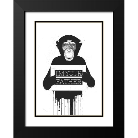 Im your father II Black Modern Wood Framed Art Print with Double Matting by Solti, Balazs