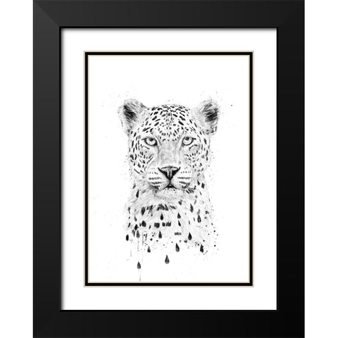 Raining again Black Modern Wood Framed Art Print with Double Matting by Solti, Balazs