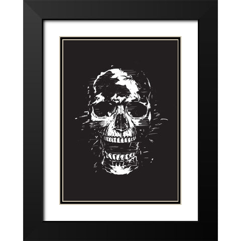 Scream (bw) Black Modern Wood Framed Art Print with Double Matting by Solti, Balazs