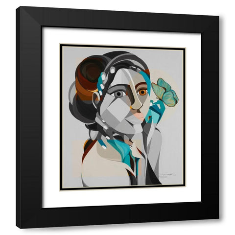 Hands of Change Black Modern Wood Framed Art Print with Double Matting by Florea, Simona