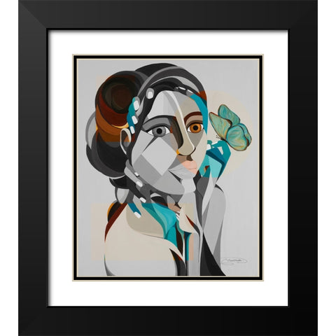 Hands of Change Black Modern Wood Framed Art Print with Double Matting by Florea, Simona