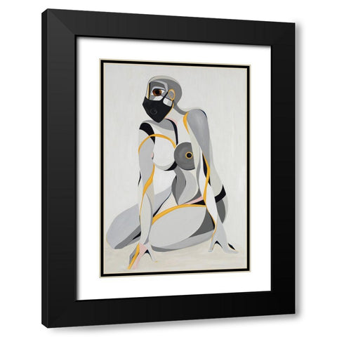 Breathing Space Black Modern Wood Framed Art Print with Double Matting by Florea, Simona