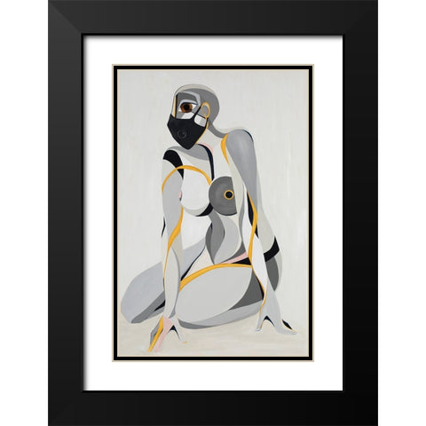 Breathing Space Black Modern Wood Framed Art Print with Double Matting by Florea, Simona