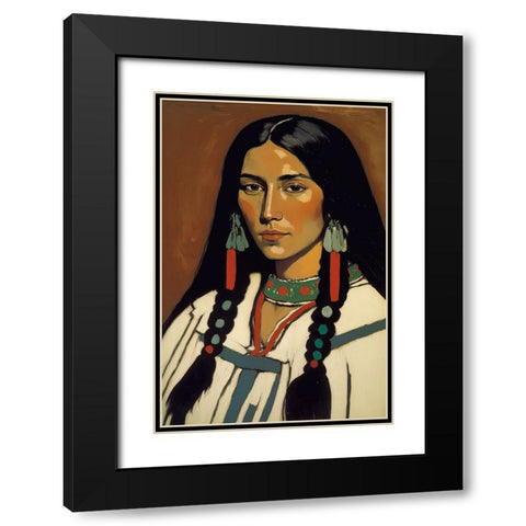 The Daughter Of Ashok Black Modern Wood Framed Art Print with Double Matting by Treechild