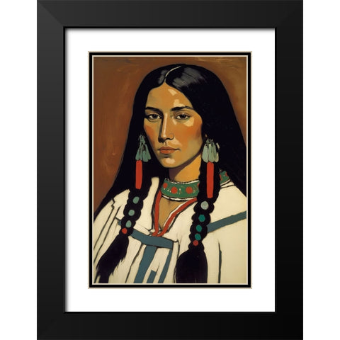 The Daughter Of Ashok Black Modern Wood Framed Art Print with Double Matting by Treechild