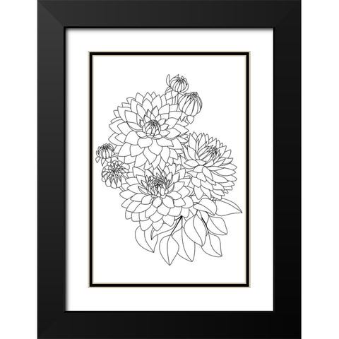 Pacey bouquet in black and white Black Modern Wood Framed Art Print with Double Matting by Laiz Blursbyai, Rosana