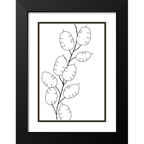 Lunaria Black Modern Wood Framed Art Print with Double Matting by Laiz Blursbyai, Rosana