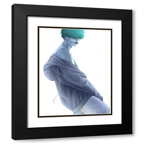 Rajiv Black Modern Wood Framed Art Print with Double Matting by Griesel, Jolene