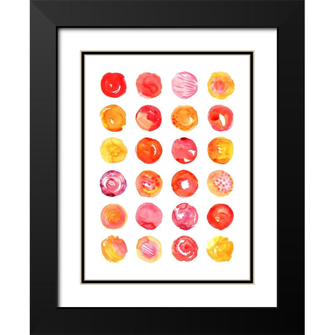 Almost circles Black Modern Wood Framed Art Print with Double Matting by Laiz Blursbyai, Rosana