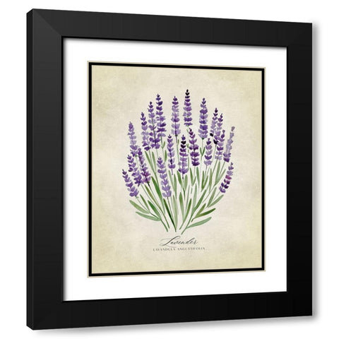 Lavender vintage Black Modern Wood Framed Art Print with Double Matting by Laiz Blursbyai, Rosana