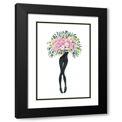 Miss bouquet I Black Modern Wood Framed Art Print with Double Matting by Laiz Blursbyai, Rosana