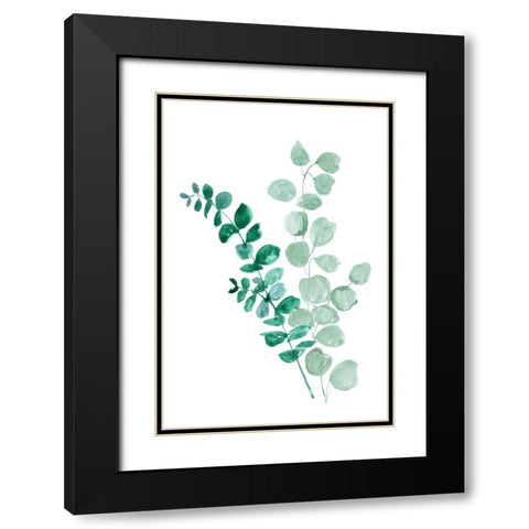 Two eucalyptus branches Black Modern Wood Framed Art Print with Double Matting by Laiz Blursbyai, Rosana