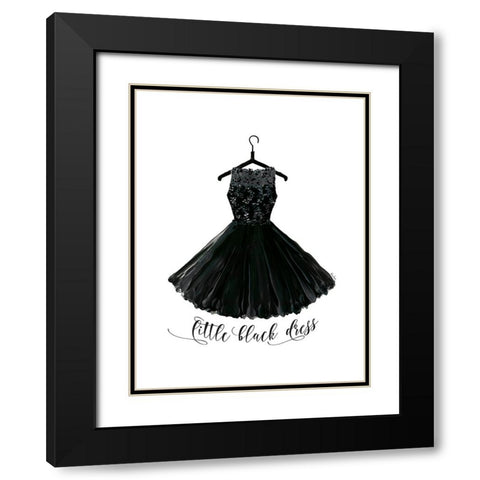 Little black dress in hanger Black Modern Wood Framed Art Print with Double Matting by Laiz Blursbyai, Rosana