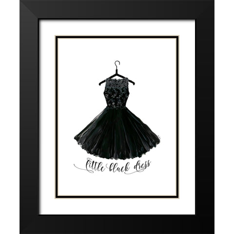 Little black dress in hanger Black Modern Wood Framed Art Print with Double Matting by Laiz Blursbyai, Rosana