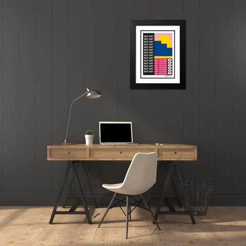 BUY ART Black Modern Wood Framed Art Print with Double Matting by Ortiz, Sergio