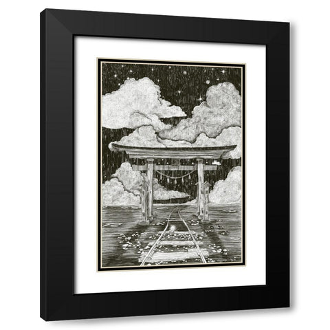 Journey UNkn_own Black Modern Wood Framed Art Print with Double Matting by Joseph, Mary