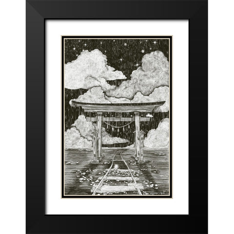 Journey UNkn_own Black Modern Wood Framed Art Print with Double Matting by Joseph, Mary