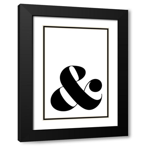 Scandi ampersand Black Modern Wood Framed Art Print with Double Matting by Laiz Blursbyai, Rosana