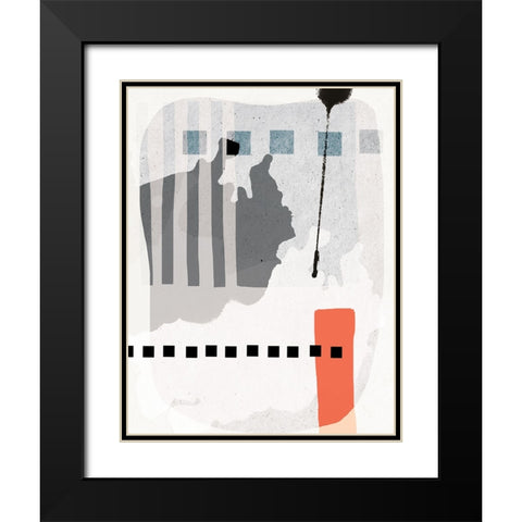 Map Theme Black Modern Wood Framed Art Print with Double Matting by Demir, Aylin