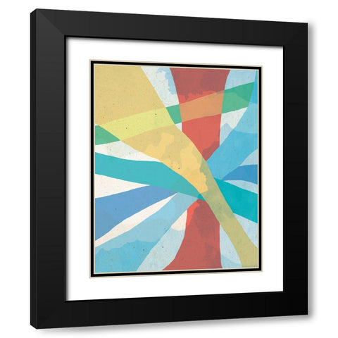 Lines Black Modern Wood Framed Art Print with Double Matting by Demir, Aylin