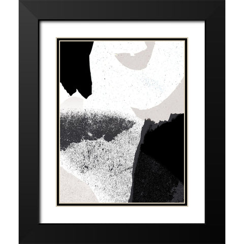 Black and White Black Modern Wood Framed Art Print with Double Matting by Demir, Aylin
