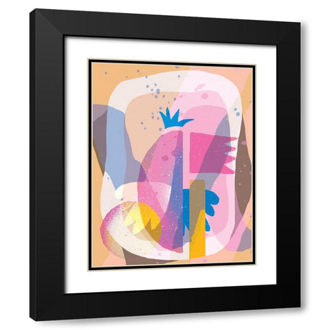 Birds Eye Black Modern Wood Framed Art Print with Double Matting by Demir, Aylin