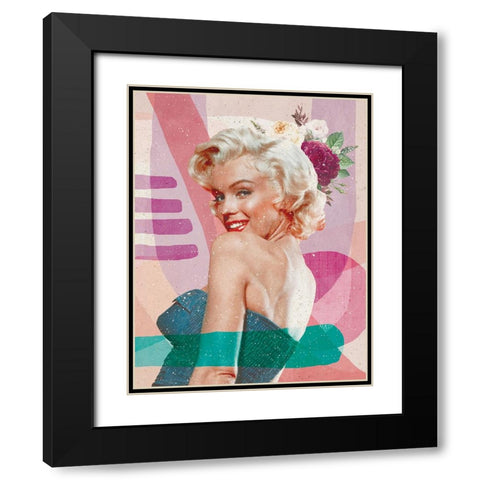 Marilyn is Back Black Modern Wood Framed Art Print with Double Matting by Demir, Aylin
