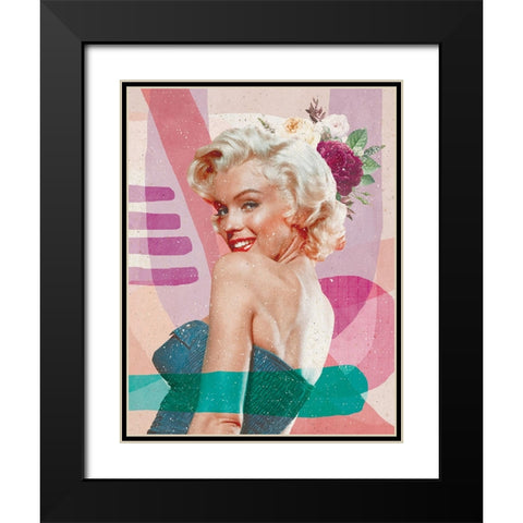 Marilyn is Back Black Modern Wood Framed Art Print with Double Matting by Demir, Aylin