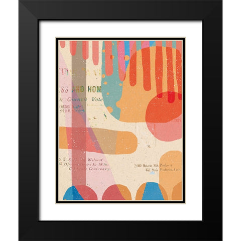 Hot off the Press Black Modern Wood Framed Art Print with Double Matting by Demir, Aylin