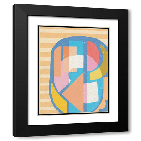 Signs a Block Black Modern Wood Framed Art Print with Double Matting by Demir, Aylin