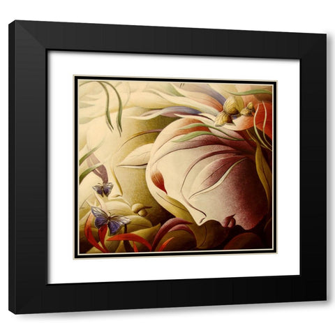 Mother Nature Black Modern Wood Framed Art Print with Double Matting by Mukherjee, Dhananjoy