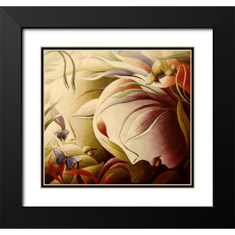 Mother Nature Black Modern Wood Framed Art Print with Double Matting by Mukherjee, Dhananjoy