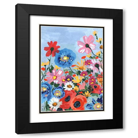 Meadow In June Black Modern Wood Framed Art Print with Double Matting by Zwara, Ania