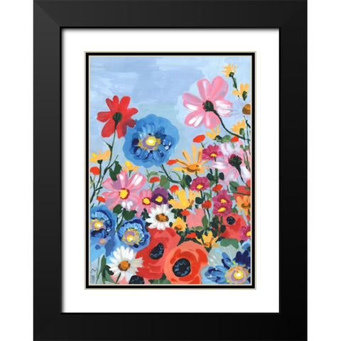 Meadow In June Black Modern Wood Framed Art Print with Double Matting by Zwara, Ania