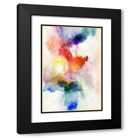 Smoking Glass Black Modern Wood Framed Art Print with Double Matting by Mauro