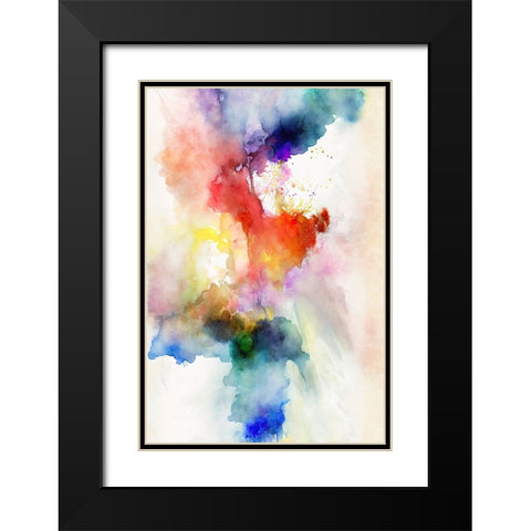 Smoking Glass Black Modern Wood Framed Art Print with Double Matting by Mauro