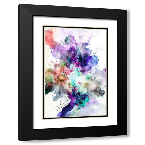 Chromatic Symphony Black Modern Wood Framed Art Print with Double Matting by Mauro
