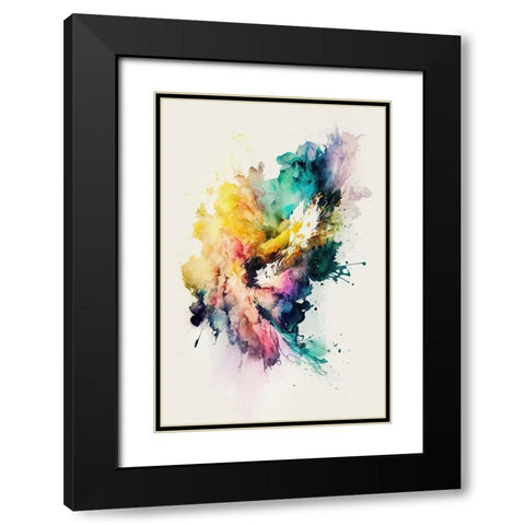 Exploding Cloud Black Modern Wood Framed Art Print with Double Matting by Mauro