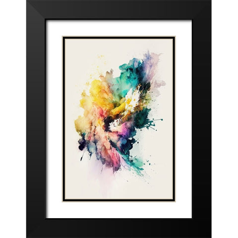 Exploding Cloud Black Modern Wood Framed Art Print with Double Matting by Mauro