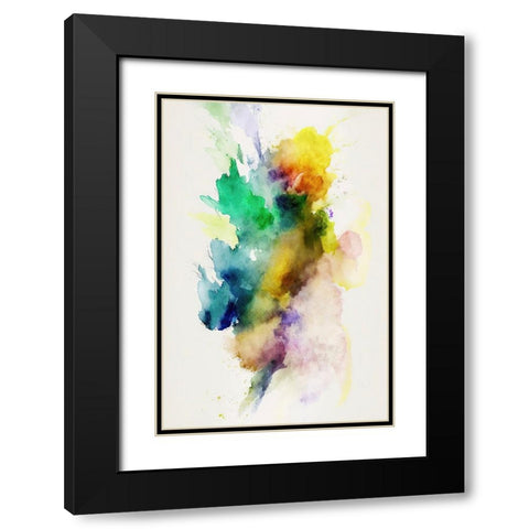 Smoke Drifts Black Modern Wood Framed Art Print with Double Matting by Mauro
