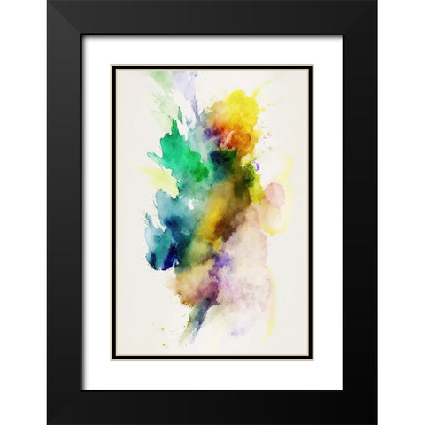 Smoke Drifts Black Modern Wood Framed Art Print with Double Matting by Mauro