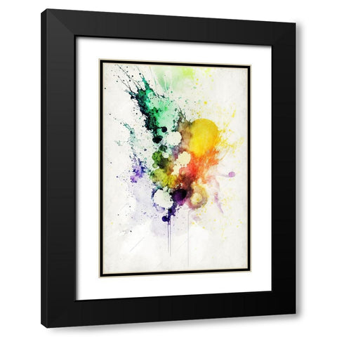 Fluid Dreams Black Modern Wood Framed Art Print with Double Matting by Mauro