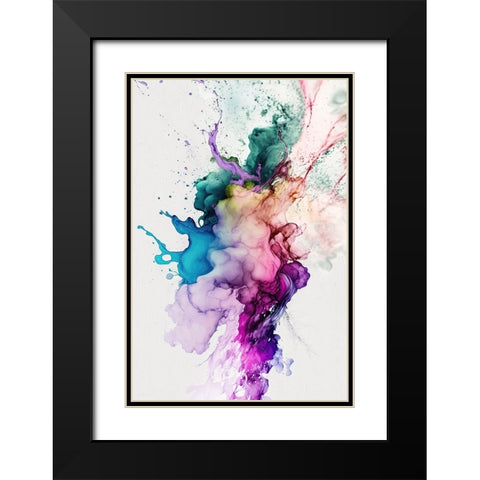 Mystical Haze Black Modern Wood Framed Art Print with Double Matting by Mauro