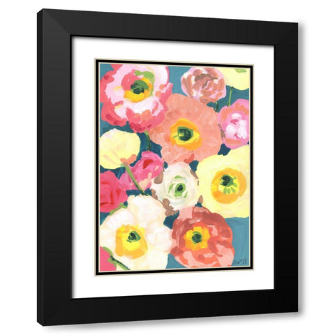Icelandic Poppies Black Modern Wood Framed Art Print with Double Matting by Zwara, Ania