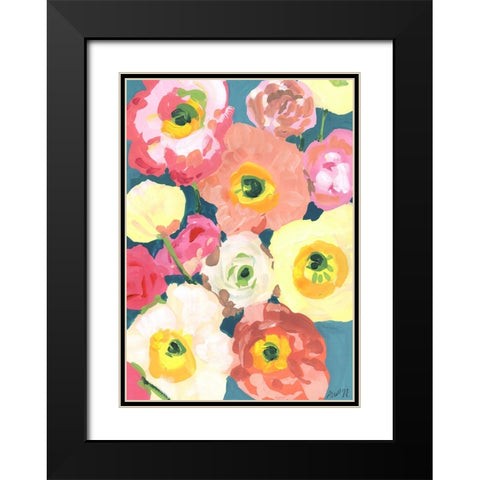 Icelandic Poppies Black Modern Wood Framed Art Print with Double Matting by Zwara, Ania