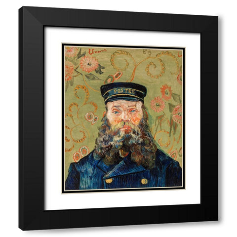 The Postman Black Modern Wood Framed Art Print with Double Matting by Pictufy