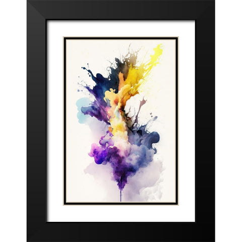 Mystical Smoke Black Modern Wood Framed Art Print with Double Matting by Mauro